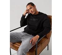 Armani Exchange 3D Ny Milan Logo Crew Sweatshirt, Black, Size 2Xl, Men Black