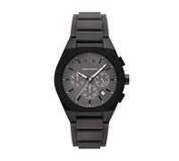 Armani Exchange A|X Chronograph Watch for Men; Men's Watch with Leather, Stainless Steel or Silicone Band, Gray Silicone/Black, Sync