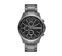 Armani Exchange A|X Chronograph Watch for Men; Men's Watch with Leather, Stainless Steel or Silicone Band, Gunmetal/Black, Chrono Left