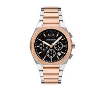 Armani Exchange Watch for Men, Quartz Chronograph Movement and 42mm Case Size with Stainless Steel Strap, Rose Gold Tone Set