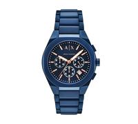 Armani Exchange A|X Chronograph Watch for Men; Men's Watch with Leather, Stainless Steel or Silicone Band, Blue Stainless, Sync