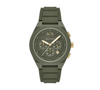 Armani Exchange A|X Chronograph Watch for Men; Men's Watch with Leather, Stainless Steel or Silicone Band, Green, Sync
