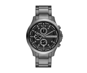 Armani Exchange A|X Chronograph Watch for Men; Men's Watch with Leather, Stainless Steel or Silicone Band, Gunmetal/Black, Chrono Left