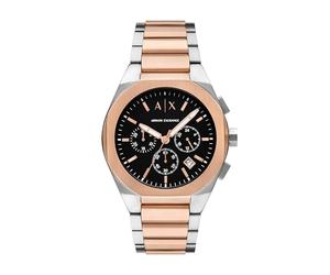 Armani Exchange A|X Chronograph Watch for Men; Men's Watch with Leather, Stainless Steel or Silicone Band, Rose Gold/Silver, Sync