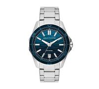 Armani Exchange A｜X Dive-Inspired Sports Watch for Men with Stainless Steel or Silicone Band, Silver/Blue, Spencer