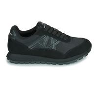 Armani Exchange A|X Female Drop, Color Contrast Stripe, Suede Details, Sneaker, Black+Black, 40