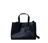 Armani Exchange A｜X Medium Logo All Over Debossed Open Shopping Bag, Neroblack, One Size