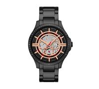 Armani Exchange A|X Men's Automatic Blue Stainless Steel Watch, Black/Rose Gold, Hampton Automatic