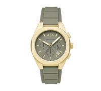 Armani Exchange A|X Men's Chronograph Watch with Leather, Stainless Steel or Silicone Strap, Green/Gold, Synchronization