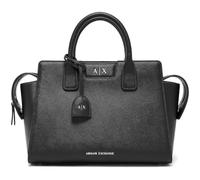 Armani Exchange A|X Women's Amelie, embossed logo lettering, shiny effect, Black, Tote M Amelie, embossed logo lettering, shiny effect medium size