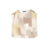 Armani Exchange abstract-print sleeveless top - Neutrals XS-S-M