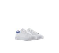 Armani Exchange ActionLeather,sidelogo,Laceup, Man Sneaker, OP.White+MAZAR.Blue,