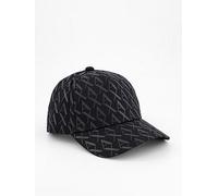 Armani Exchange Men's Woven All Over Print Baseball Cap, Black, One Size