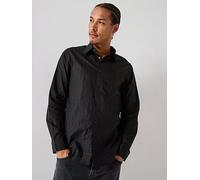 Armani Exchange All Over Monogram Long Sleeve Shirt, Black, Size 2Xl, Men Black