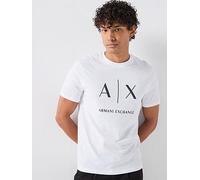 Armani Exchange AX Logo Print Slim Fit T-Shirt, White, Size L, Men White