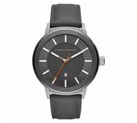 Armani Exchange Ax1462 Men's Watch - Grey Leather Strap, Grey Dial