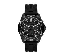 Armani Exchange Ax1961 Men's Chronograph Watch - Black Silicone Strap, Black Dial