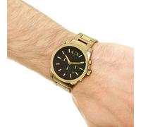 Armani Exchange Watch for Men, Quartz Chronograph Movement, 45 mm Gold Stainless Steel Case with a Stainless Steel Strap, AX2095