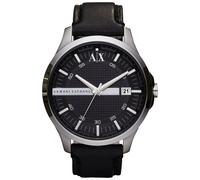 Armani Exchange AX2101 Men's Black Leather Strap Watch