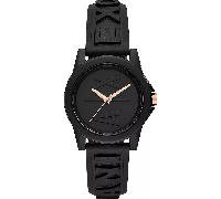 Armani Exchange Ax4369 Lady Banks Quartz Black Silicone Dial Analog Watch