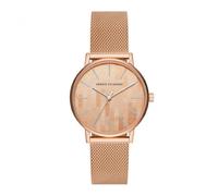 Armani Exchange Ax5584 Women's Rose Gold-tone Stainless Steel Mesh Watch