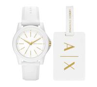 Armani Exchange AX7126 White Watch And Luggage Tag Set - W65523