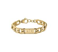 Armani Exchange Bracelet for Men CLASSIC, Length: 190MM+35MM, Width: 18MM, Height: 11.5MM Gold Stainless Steel Bracelet, AXG0078710