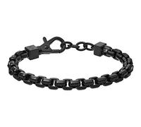 Armani Exchange Bracelet for Men , Inner length: 185-205mm / Size chain link: 8x8x4mm black Stainless Steel Bracelet, AXG0047001