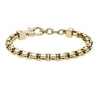 Armani Exchange Bracelet for Men , Inner length: 185-205mm / Size chain link: 8x8x4mm Gold Stainless Steel Bracelet, AXG0046710