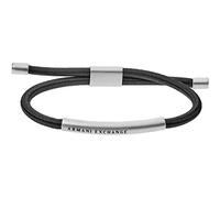Armani Exchange Bracelet for Men -, L 40mm x W 5mm x H 5mm Silver Stainless Steel Bracelet, AXG0041040