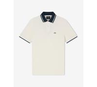 Armani Exchange Contrast Rib Short Sleeve Polo Shirt White Cream - L