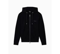 Armani Exchange Cotton, Zipped, Long Sleeve Side Logo Hoodie, Black, M Men, Black, M