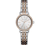Armani Exchange Dress Analogue Quartz Watch with Silver & Rose Gold Stainless Steel Strap for Women AX5542