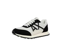 Armani Exchange Drop, Man Sneaker, Off White+Black,