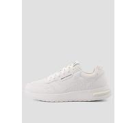 Armani Exchange Dusseldorf Pu Mesh Trainer, Off White, Size 10, Men Off White