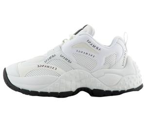Armani Exchange Emporio Armani Women's Vedder, Microsuede Clean Essential Look Sneaker, Op White Op White, 8 UK