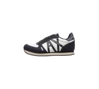 Armani Exchange Grey Logo Trainers, D Navy J Set Off Wht, 12 UK
