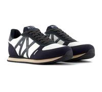 Armani Exchange Grey Logo Trainers, D Navy J Set Off Wht, 9 UK