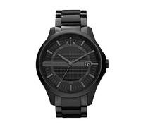 Armani Exchange Hampton Men's Quartz Watch with Black Dial and Black Stainless Steel Bracelet AX2104