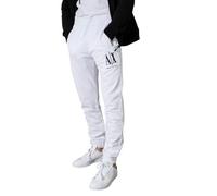 Armani Exchange Icon Logo Cuffed Slim Fit Joggers (Colour : White - Size : Small)