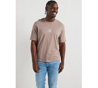 Armani Exchange Men's Icon Project, Embroidered Logo, T-Shirt, Brown, S