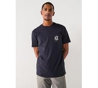 Armani Exchange Men's Short-Sleeved Side Monogram Logo T-Shirt, deep Navy, XL