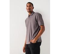 Armani Exchange Jacquard All Over Monogram Polo Shirt, Grey, Size Xl, Men Grey