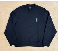Armani Exchange Jeans Crewneck Sweatshirt Embroidered Logo Cotton Pullover Black