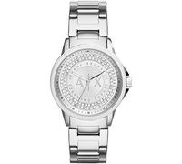 Armani Exchange Lady Banks Womens Quartz Watch with Silver Dial and Silver Stainless Steel Bracelet AX4320