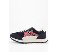 Armani Exchange Echo Suede Mesh Nylon Trainer Deep Navy/Cardinal Red S