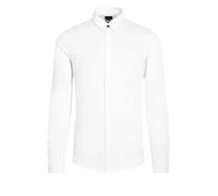 Armani Exchange Long Sleeve Stretch Cotton-Satin Button Up Shirt,