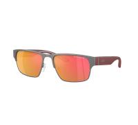 Armani Exchange Man Sunglass AX2046S - Frame color: Matte Gunmetal, Lens color: Dark Violet Mirror Red