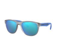 Armani Exchange Man Sunglass AX4096S - Frame color: Matte Grey, Lens color: Green Mirror Light Blue