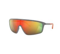 Armani Exchange Man Sunglass AX4119S - Frame color: Matte Grey, Lens color: Dark Violet Mirror Red